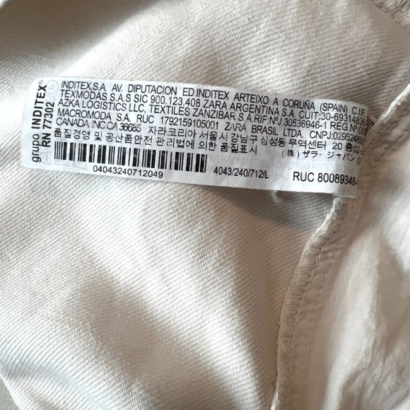 ZARA basic cotton/linen pants size large - Picture 5 of 6